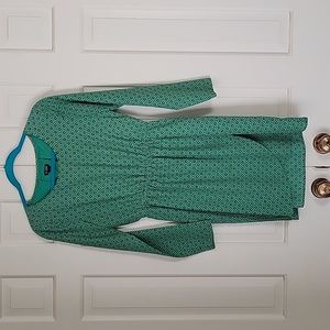 J. Crew Factory women's tulip wrap front long sleeve green dress sz 0